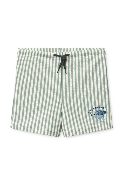 Liewood szorty kąpielowe dziecięce Otto Seersucker Swim Pants zielone LW17610