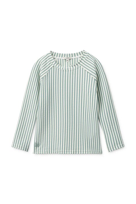 Liewood longsleeve kąpielowy dziecięcy Noah Seersucker Longsleeve Swim Tee zielony LW19978