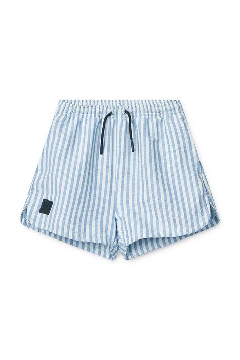 Liewood szorty kąpielowe dziecięce Aiden Seersucker Board Shorts niebieskie LW21435