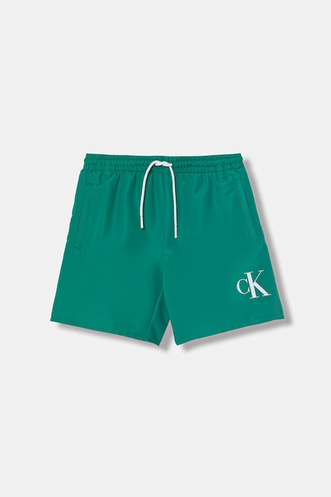 Calvin Klein Jeans szorty kąpielowe dziecięce zielone KV0KV00056