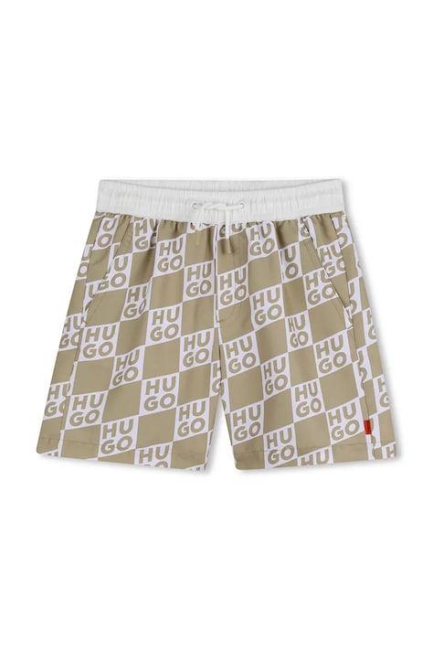 HUGO pantaloni scurți de baie copii culoarea bej, G00979