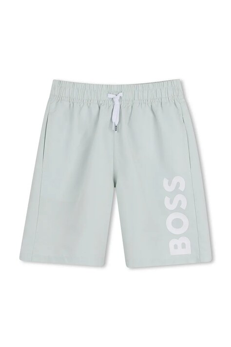 BOSS szorty kąpielowe dziecięce kolor turkusowy J53171