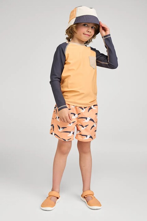 Reima szorty kąpielowe dziecięce Somero pomarańczowe 5200153C
