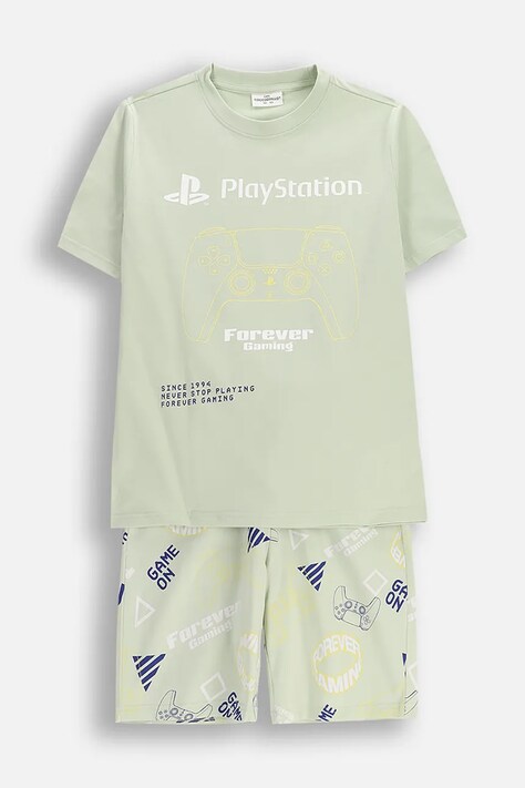 Coccodrillo pijama pentru copii din bumbac verde LICENCE BOY