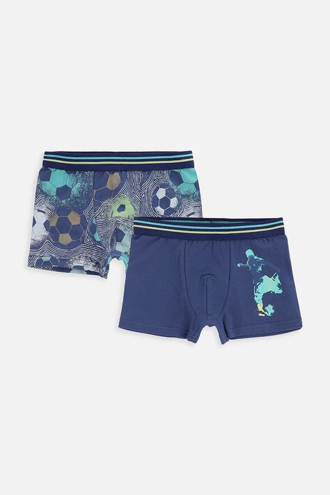 Coccodrillo bokserice za djecu s pamukom 2-pack plave PANTS
