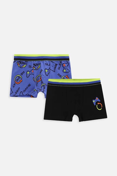 Coccodrillo bokserice za djecu s pamukom 2-pack plave PANTS