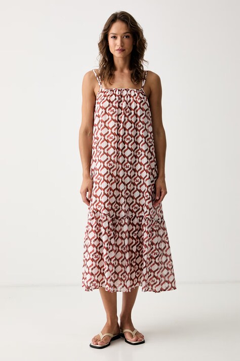 Max Mara Beachwear sukienka plażowa damska ALISSO brązowa 2616221079600