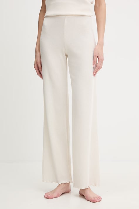 Долнище на пижама BOSS Cosy Waffle Pants в бежово 50557176