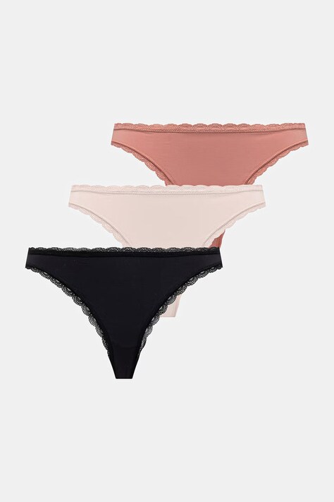 Guess stringi 3-pack kolor beżowy z koronki O5RG21 KBS50