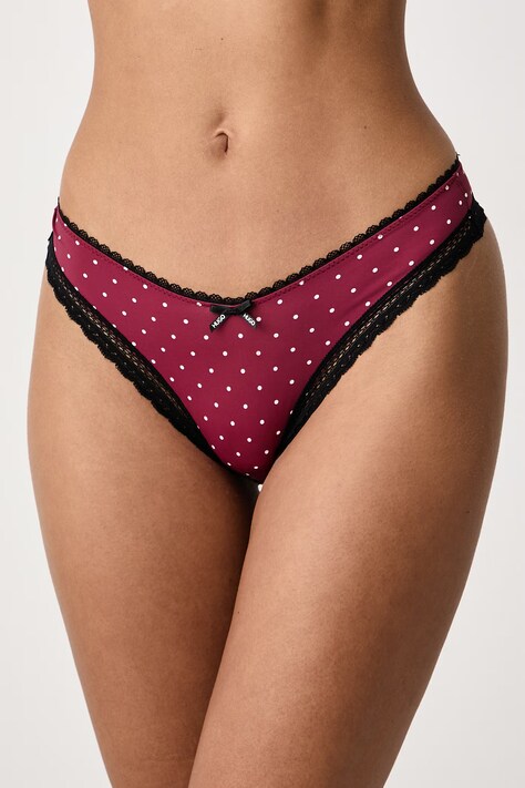 HUGO Stringi damskie THONG UNIQUE czerwone 50545732