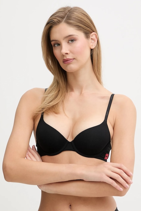 HUGO sutien SIGNATURE T-SHIRTBRA culoarea negru, uni, 50557165