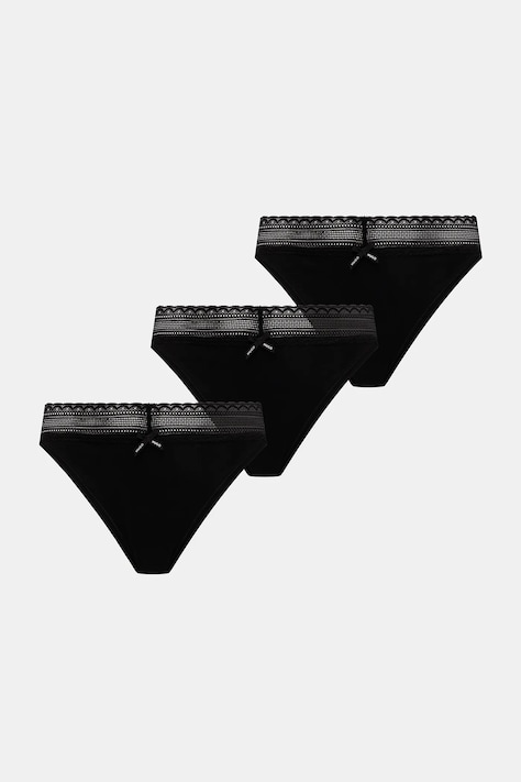 Σλιπ HUGO TRIPLET LACE BRIEF 3-pack χρώμα: μαύρο, 50557200