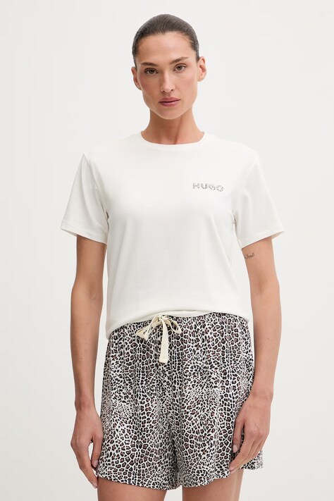 HUGO T-shirt damski z modalem CASUAL T-SHIRT biały 50556981