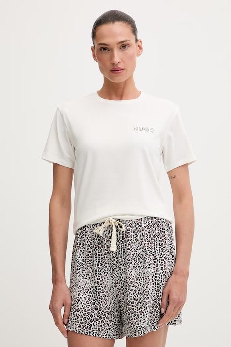 HUGO t-shirt γυναικείο με μοντάλ CASUAL T-SHIRT λευκό 50556981