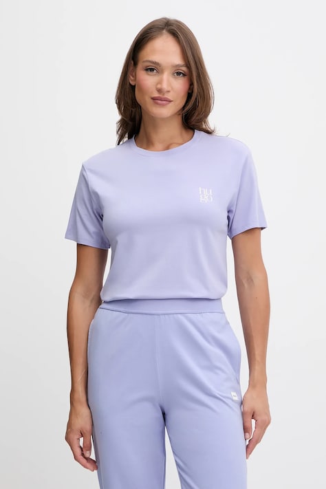 HUGO t-shirt damski kolor fioletowy 50556981