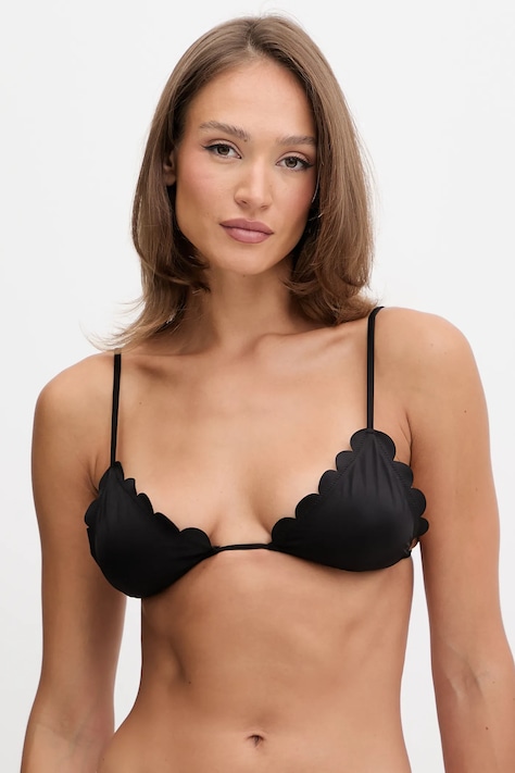 HUGO biustonosz kąpielowy kolor czarny lekko usztywniona miseczka 50555660