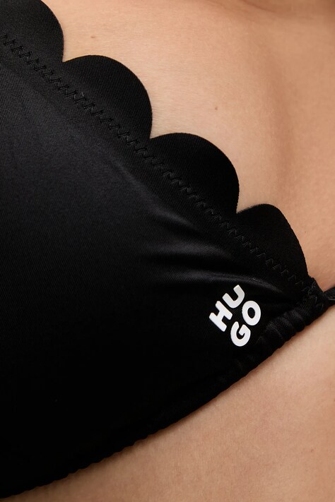 HUGO biustonosz kąpielowy kolor czarny lekko usztywniona miseczka 50555660