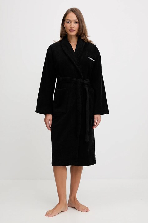 Karl Lagerfeld szlafrok HOTEL KARL kolor czarny B1W45017