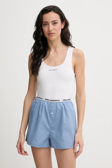 Πιτζάμα Karl Lagerfeld ESSENTIAL χρώμα: άσπρο, B1W45008