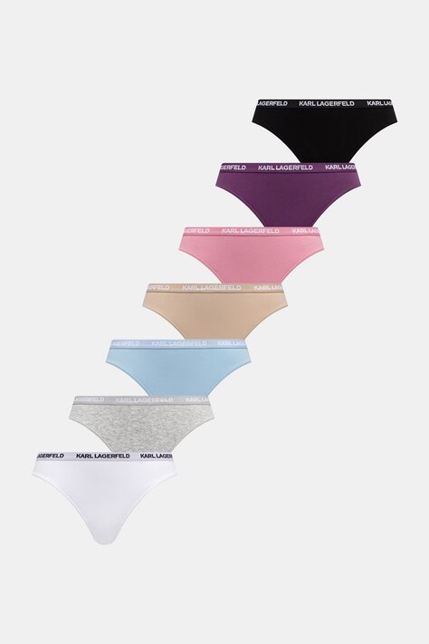 Karl Lagerfeld stringi damskie bawełniane z elastanem 7-pack różowe B1W47016