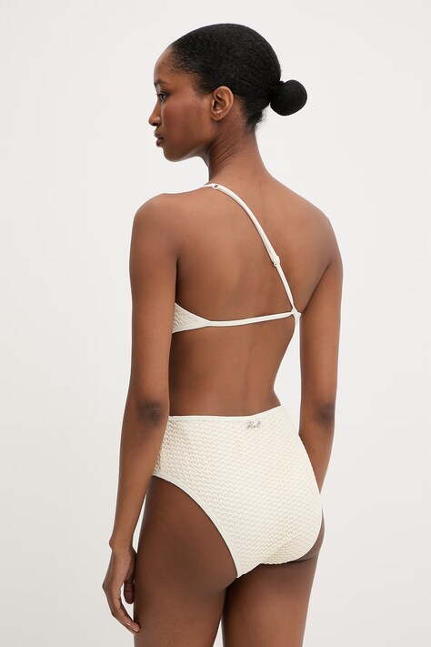 Karl Lagerfeld strój kąpielowy jednoczęściowy damski beżowy B1W46036