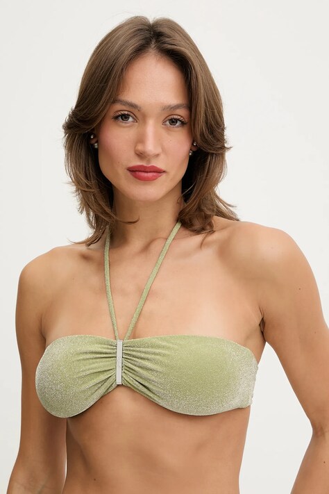 Bikini top Karl Lagerfeld χρώμα: πράσινο, B1W46014