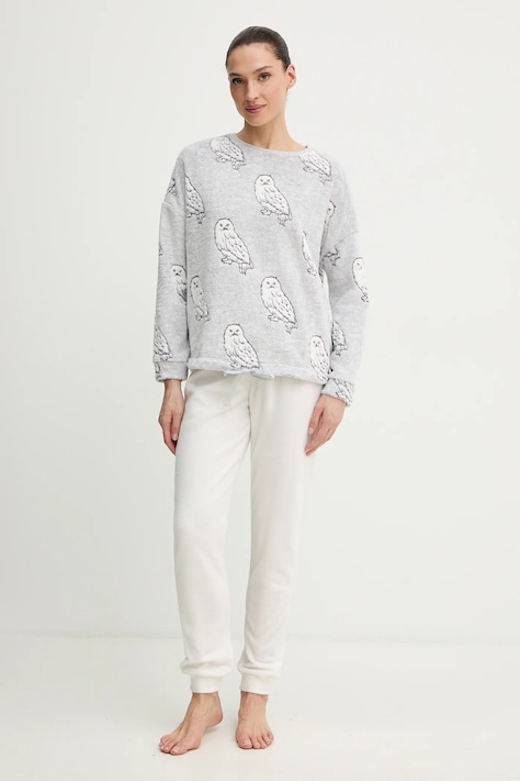 women'secret pijama HARRY POTTER culoarea gri, 3132264