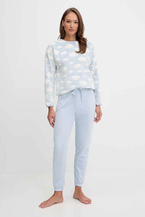 women'secret komplet piżamowy damska kolor niebieski 4752553