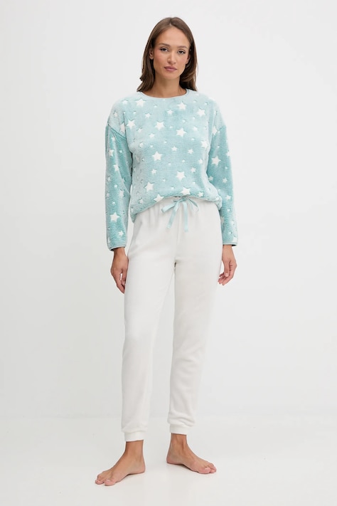 women'secret komplet piżamowy damska kolor niebieski 4752554