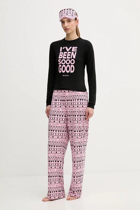 Juicy Couture piżama damska kolor czarny JCYPJ126851