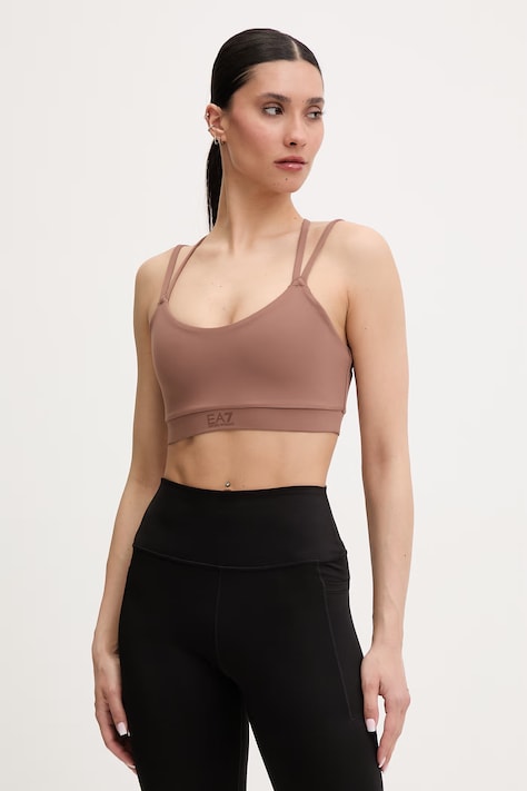 EA7 Emporio Armani biustonosz sportowy brązowy AF21585.7W000921