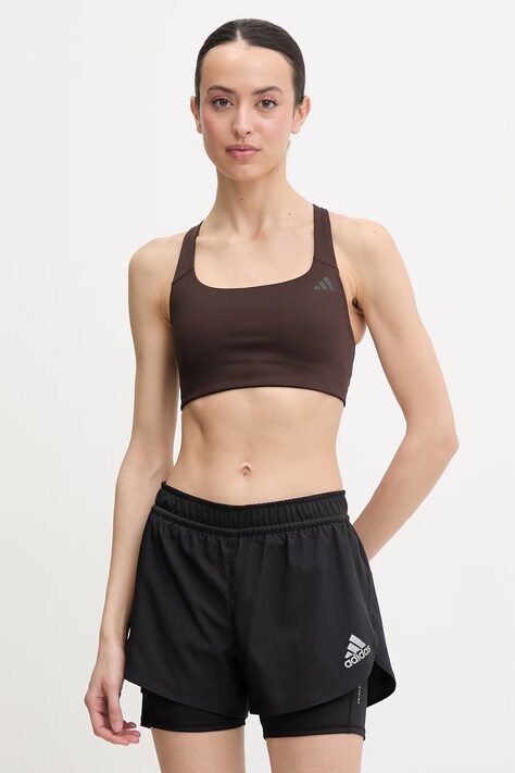 adidas Performance biustonosz sportowy Optime brązowy KD6683