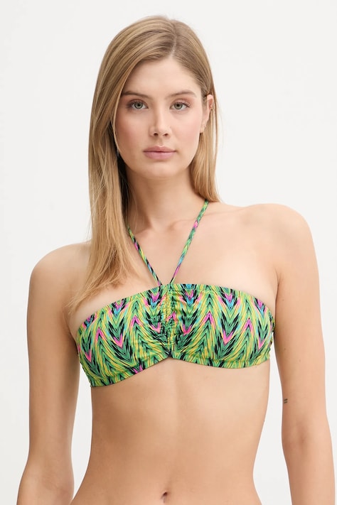 Купальный бюстгальтер Chantelle цвет бирюзовый мягкая чашечка C22JPK