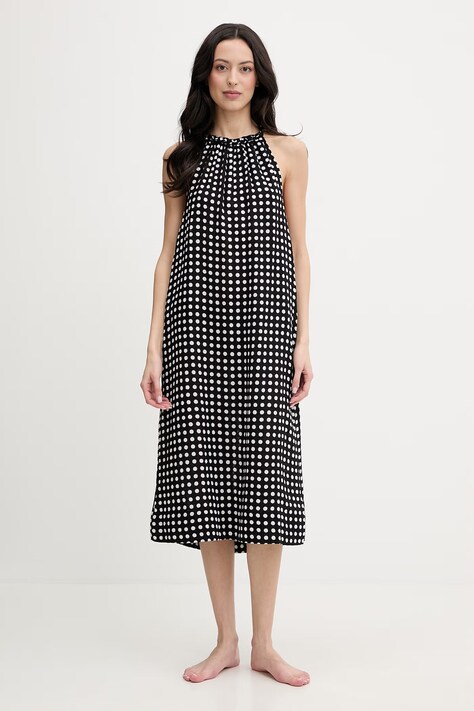 Chantelle sukienka plażowa bawełniana kolor czarny C1ANW0