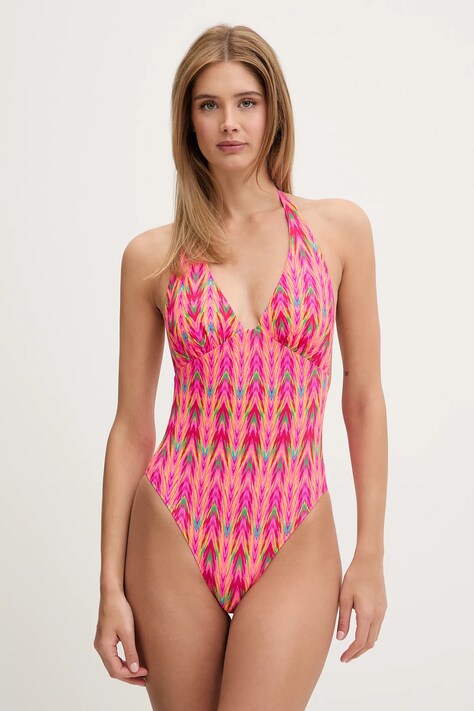 Chantelle strój kąpielowy kolor różowy miękka miseczka C22JTA