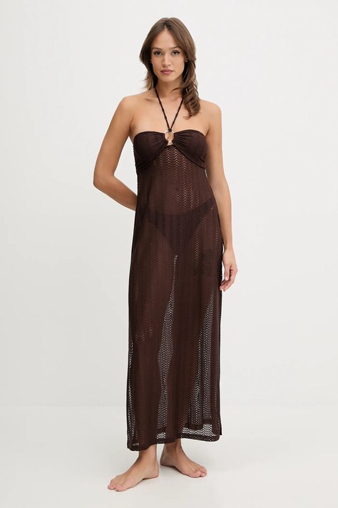 Melissa Odabash sukienka plażowa kolor brązowy Harriet