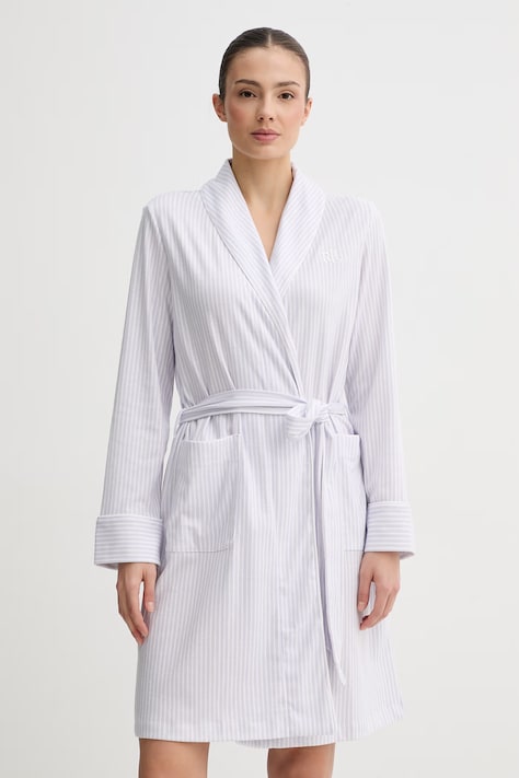 Lauren Ralph Lauren szlafrok damski bawełniany fioletowy ILN42498