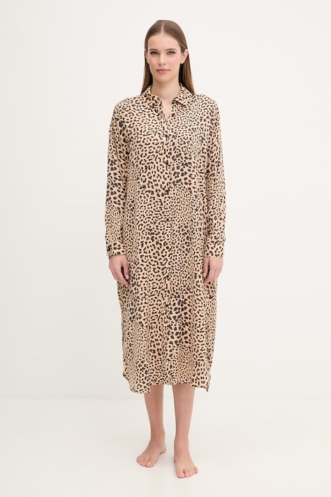 Dkny koszula nocna damska kolor beżowy YI00099