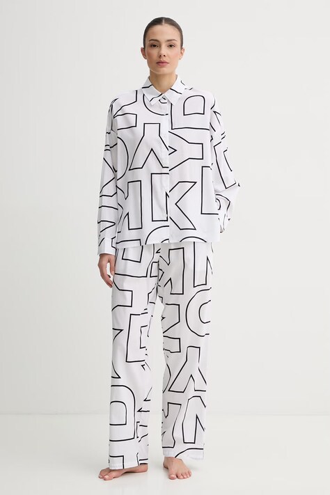 Dkny piżama damska kolor biały YI90100