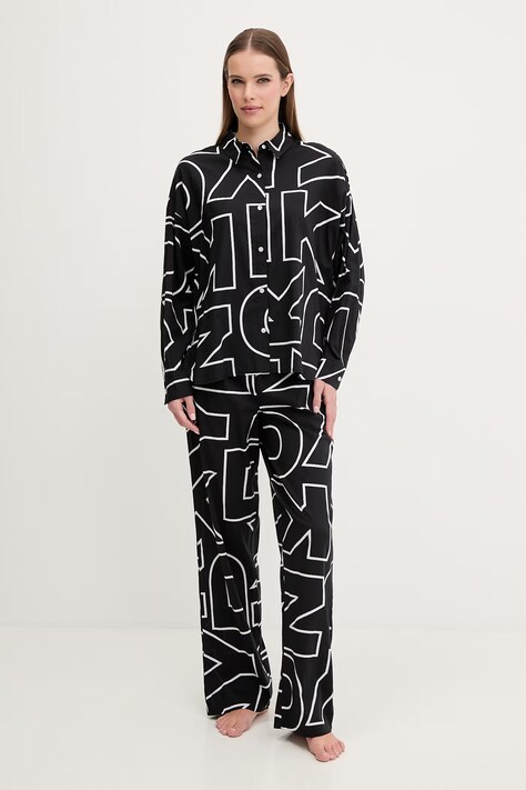 Dkny piżama damska kolor czarny YI90100