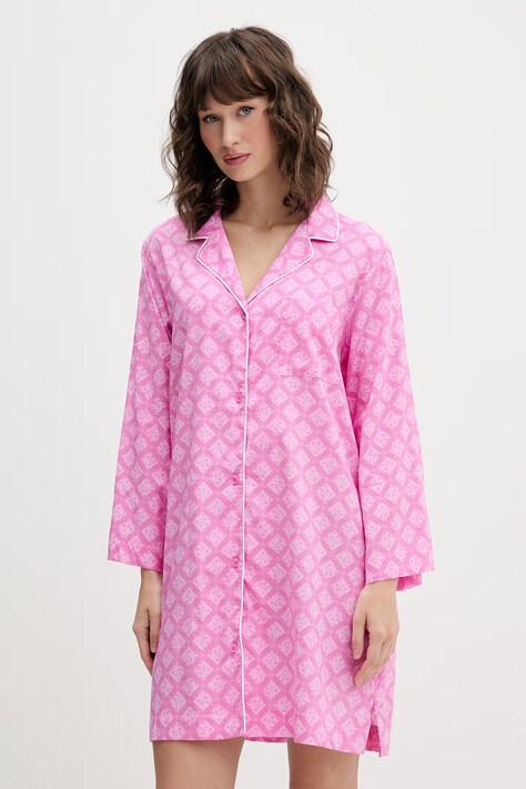 DKNY koszula nocna damska z wiskozą różowa YI00108