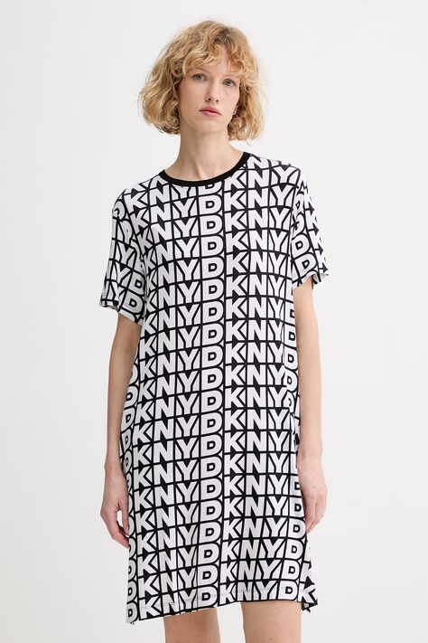 DKNY koszula nocna damska z wiskozą czarna YI30107