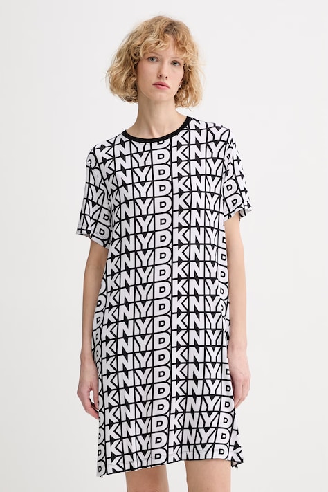 DKNY koszula nocna damska z wiskozą czarna YI30107