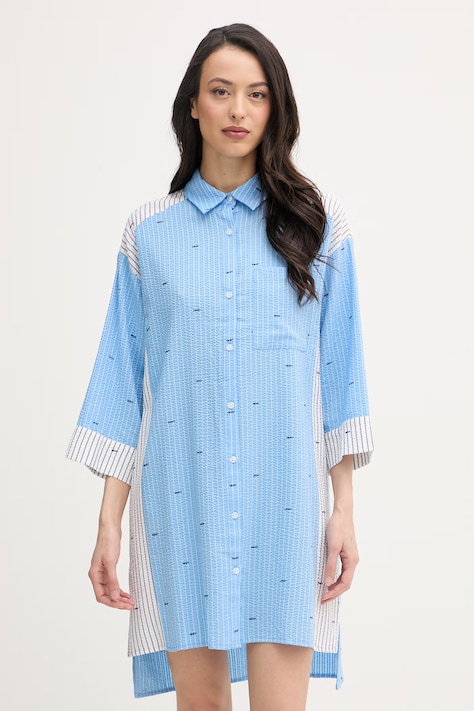 DKNY koszula nocna damska z wiskozą niebieska YI30110