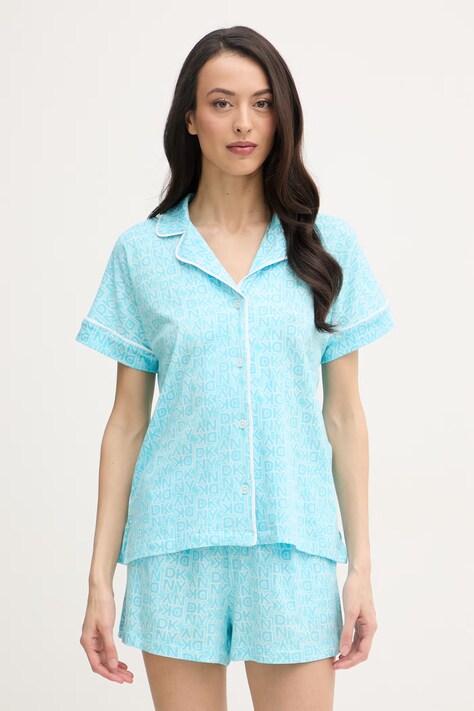 DKNY piżama dwuczęściowa damska z wiskozą niebieska YI50112