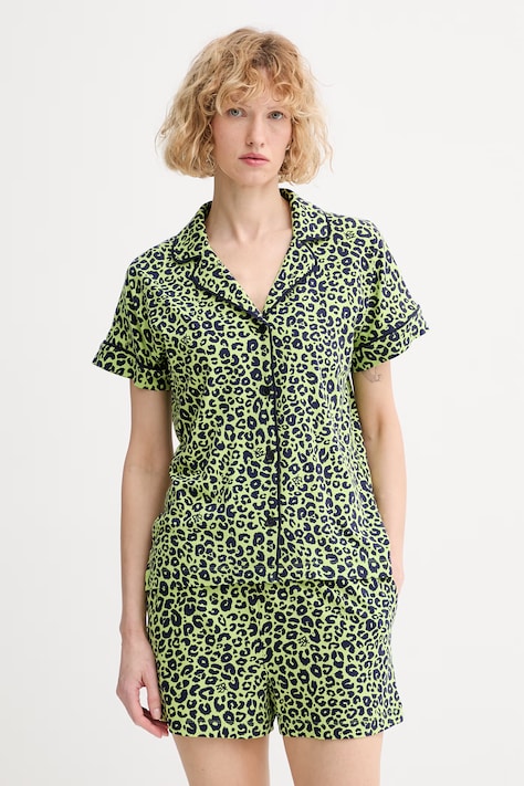 DKNY piżama dwuczęściowa damska z wiskozą zielona YI50112