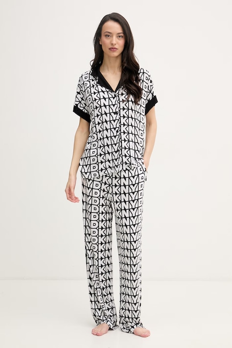 DKNY piżama dwuczęściowa damska z wiskozą biała YI80107