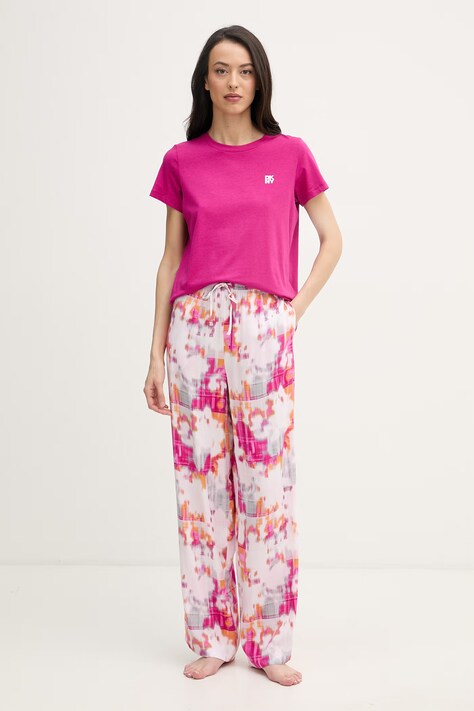 DKNY piżama dwuczęściowa damska różowa YI80113