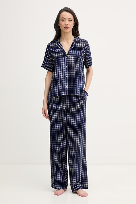 DKNY piżama dwuczęściowa damska z wiskozą granatowa YI90110