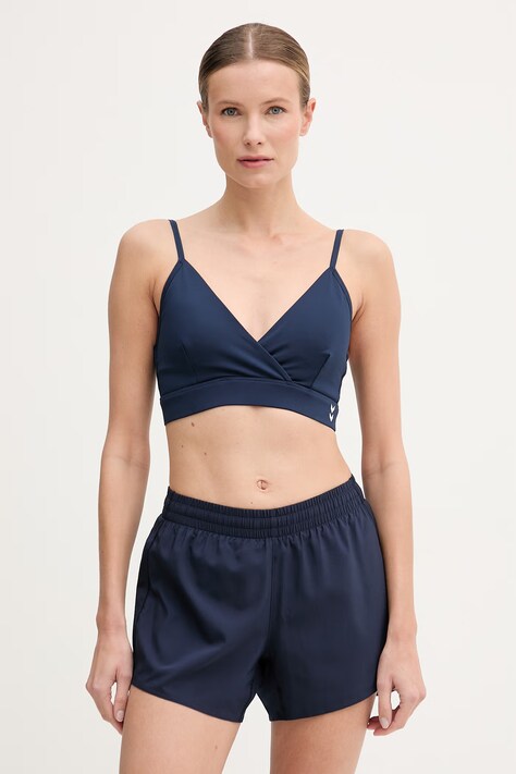 Hummel biustonosz do jogi kolor granatowy gładki 232394